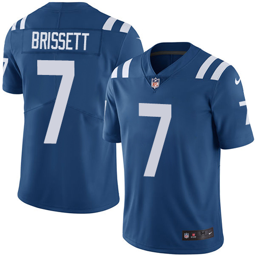 Nike Colts #7 Jacoby Brissett Royal Blue Team Color Men's Stitched NFL Vapor Untouchable Limited Jersey - Click Image to Close